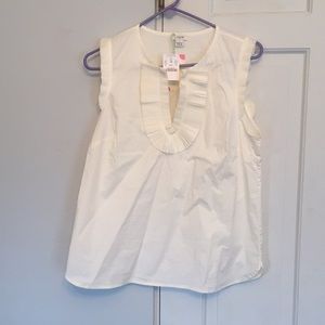 NWT J. Crew Pleated Sleeveless Blouse